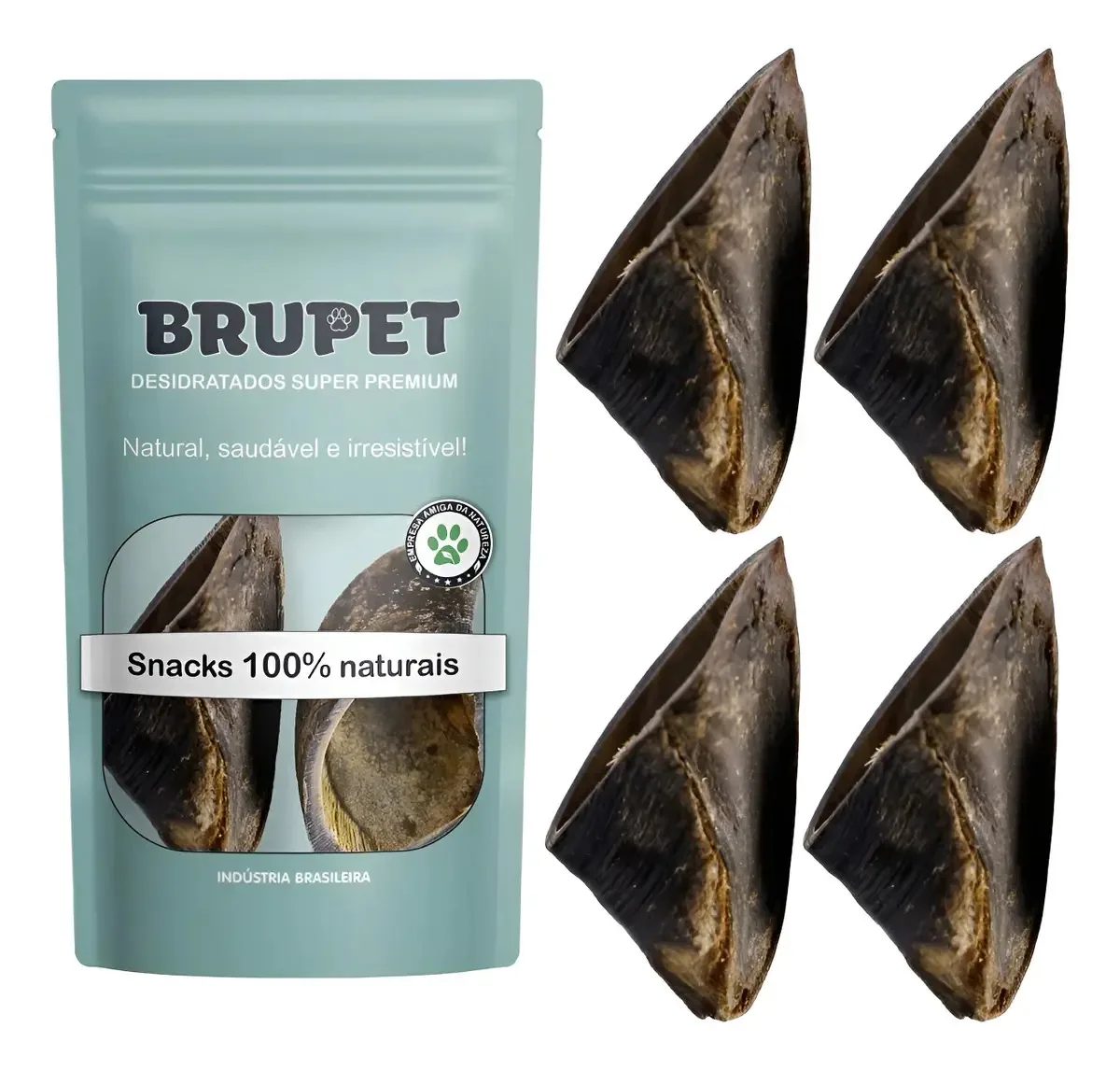 Pack com 4 Cascos Bovinos Naturais para Cães - Brupet
