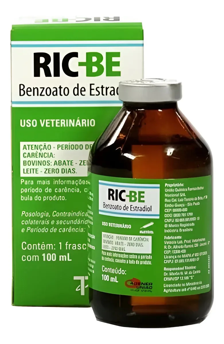Ric Be 100ml Estradiol Injetável Agener União Bovinos Equinos Sincronização