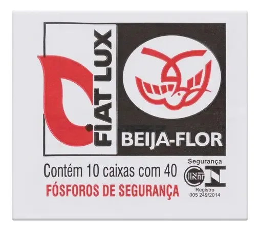 Fósforo De Segurança Fiat Lux Beija Flor 10 Unidades