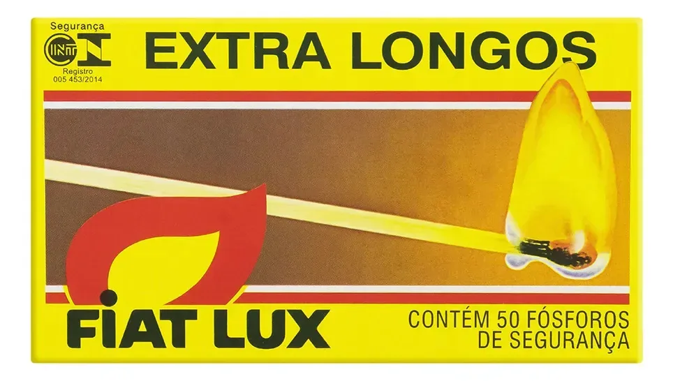 Fósforo De Segurança Fiat Lux Pinheiro Caixa Papel 10 Unidades