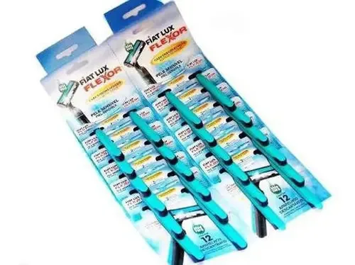 Aparelho De Barbear Fiat Lux Flexor Cabo Emborrachado 2un