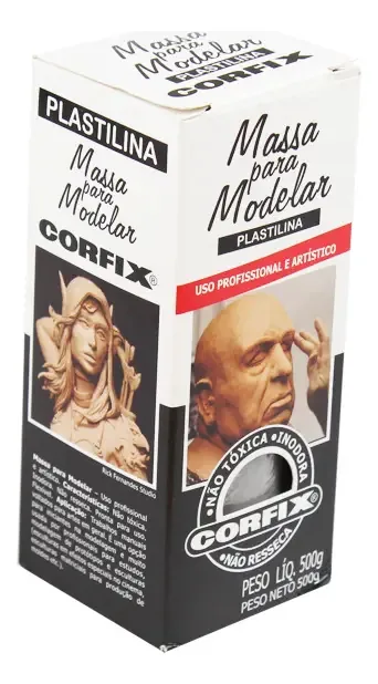 Massinha de Modelar Plastilina Corfix Marrom 500g