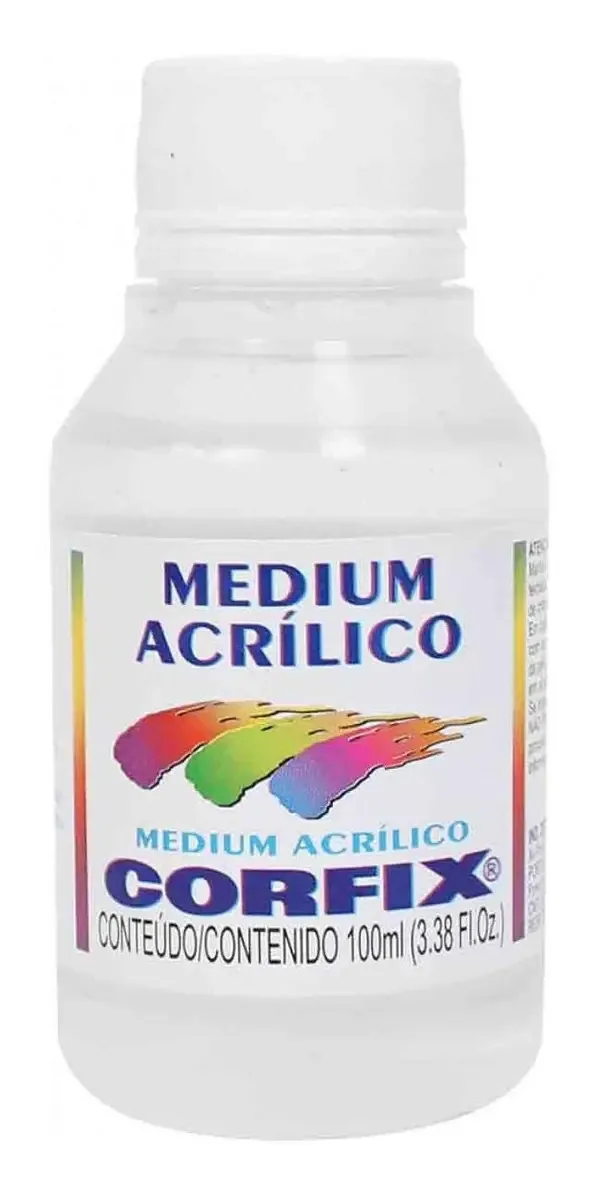 Medium Acrílico Corfix 100ml Retardante Secagem Tintas Acrílicas