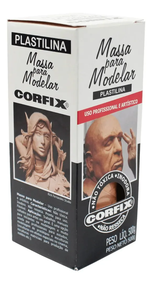 Plastilina Corfix Marrom Suave Unidade para Modelar e Esculpir