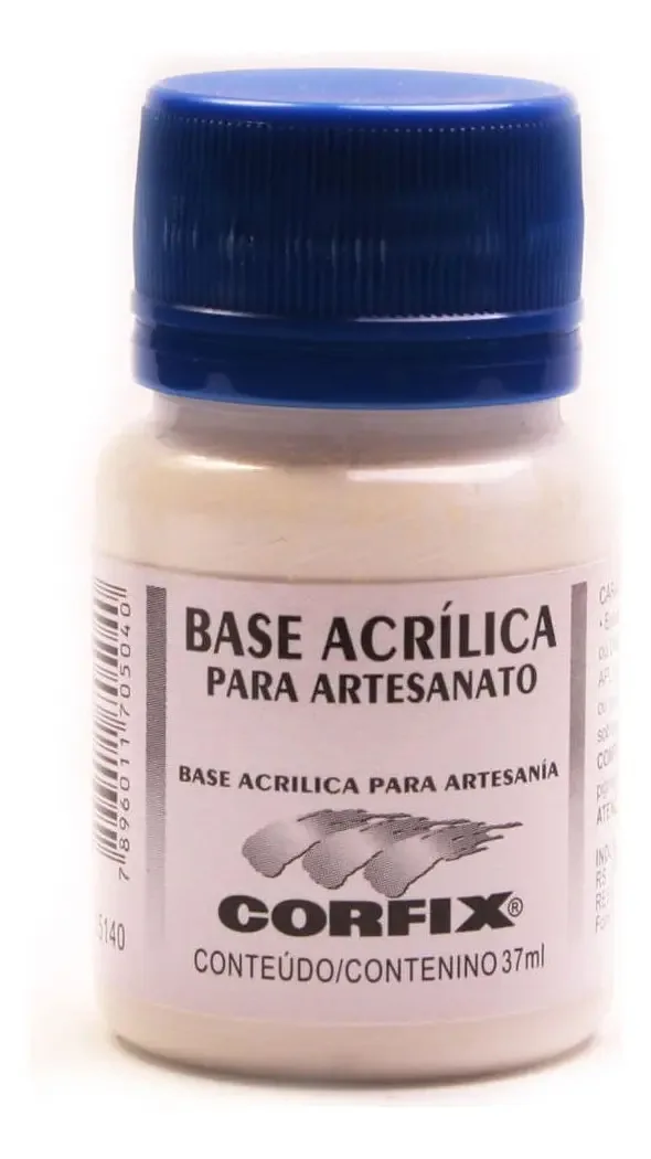 Base Acrílica Corfix Branco 37ml para Artesanato em Madeira