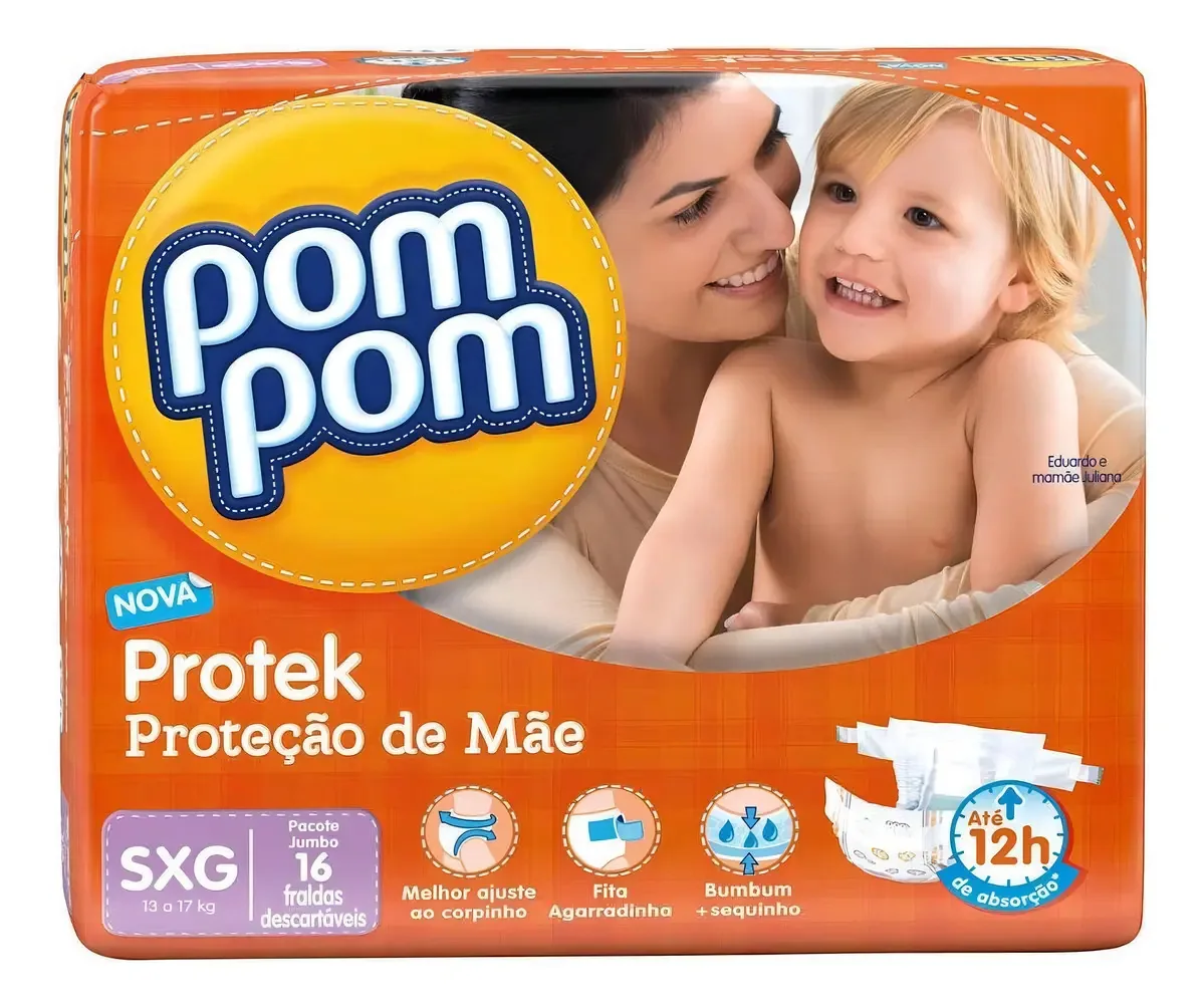 Fralda Pompom Conf Basica Economica P C/30
