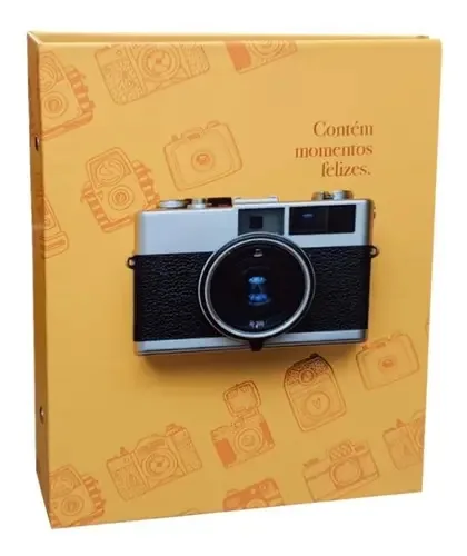 Álbum De Fotos Lovers Camera Amarelo 160 Fotos