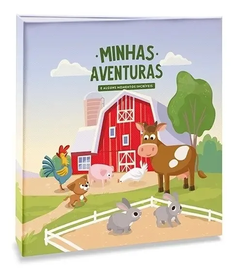 Álbum De Fotos Infantil 200 Fotos 10x15 Ampliável Fazendinha