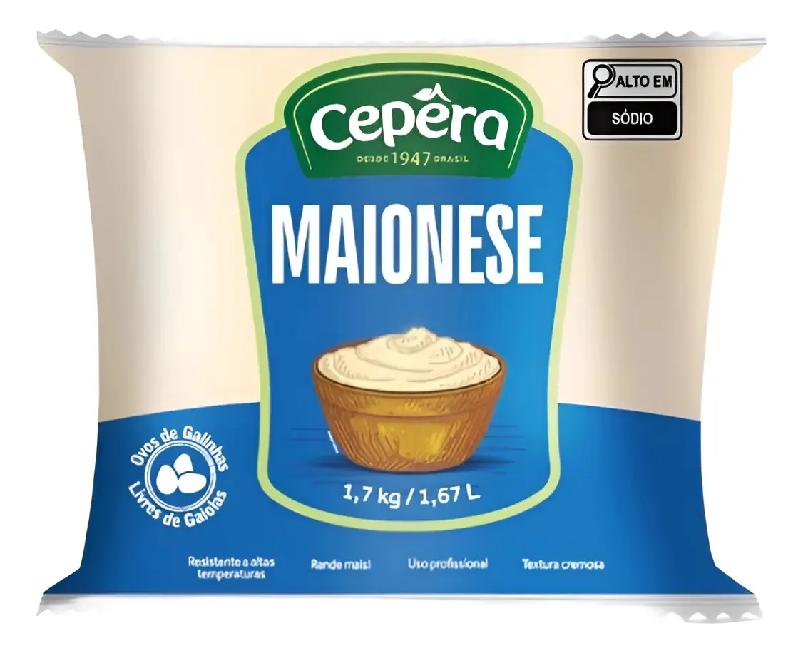 Maionese Cepêra Pacote 1,7kg