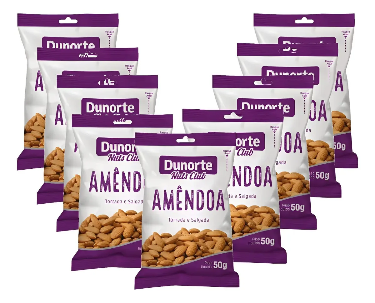 Dunorte Amêndoas Torradas E Salgadas 50g Dp 10 Un