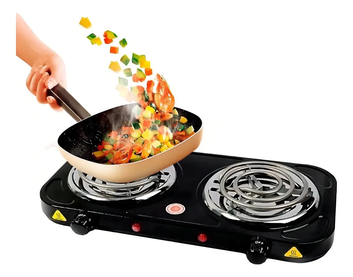 Fogão Elétrico Preparar Comida Carne Acampamento Prático