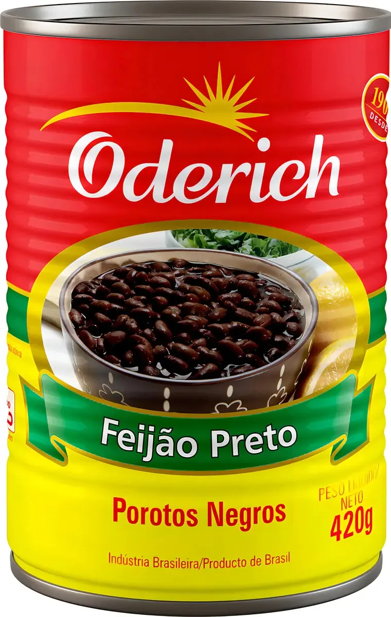 Feijão Preto Oderich Lata 420g
