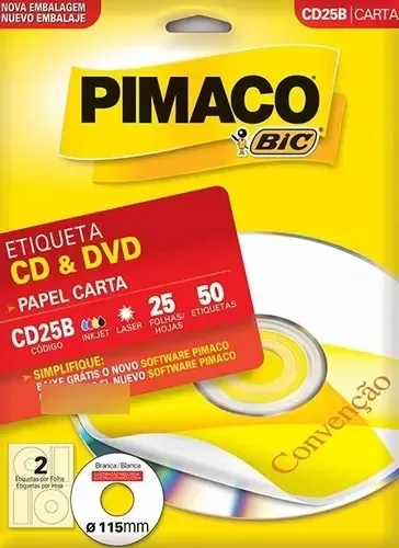 Etiqueta Inkjet/laser Cd/dvd Pimaco 60178