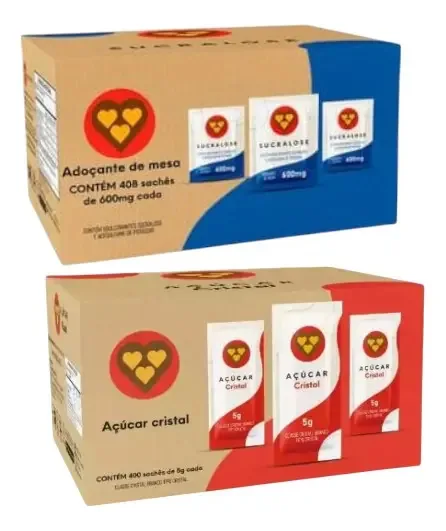 Adoçante Sucralose 3 Corações Sachê 600mg