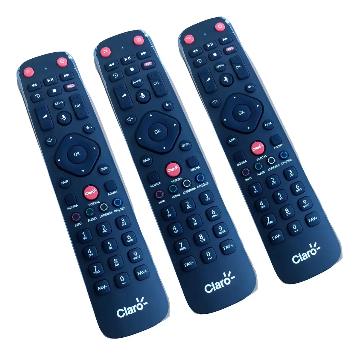 Kit Com 3 Controles Remotos Comando De Voz