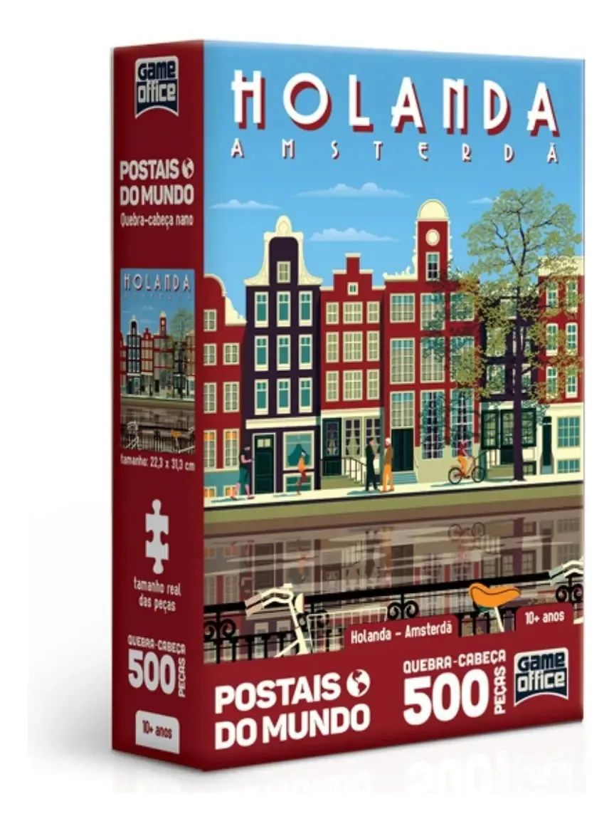 Quebra-cabeça Postais Mundo Amsterdã 500 Nano Peças Toyster