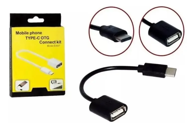 Cabo Adaptador USB-C OTG Tipo-C para USB 3.0 Mobile Phone