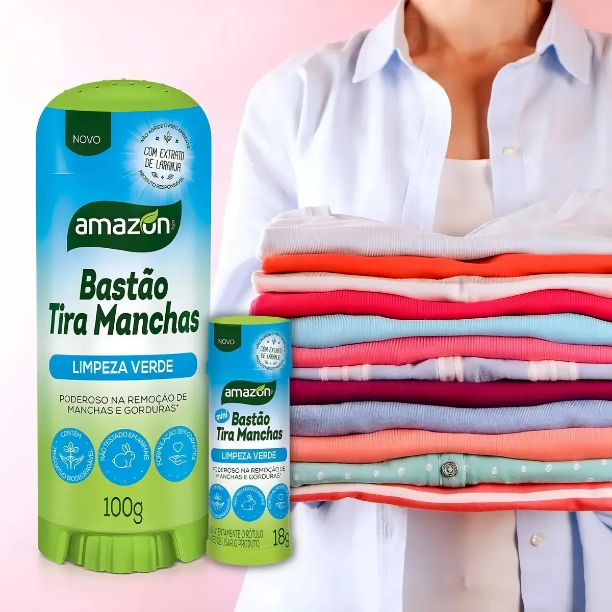 Tira Manchas Bastao Amazon 100g Mini Bastao 18g