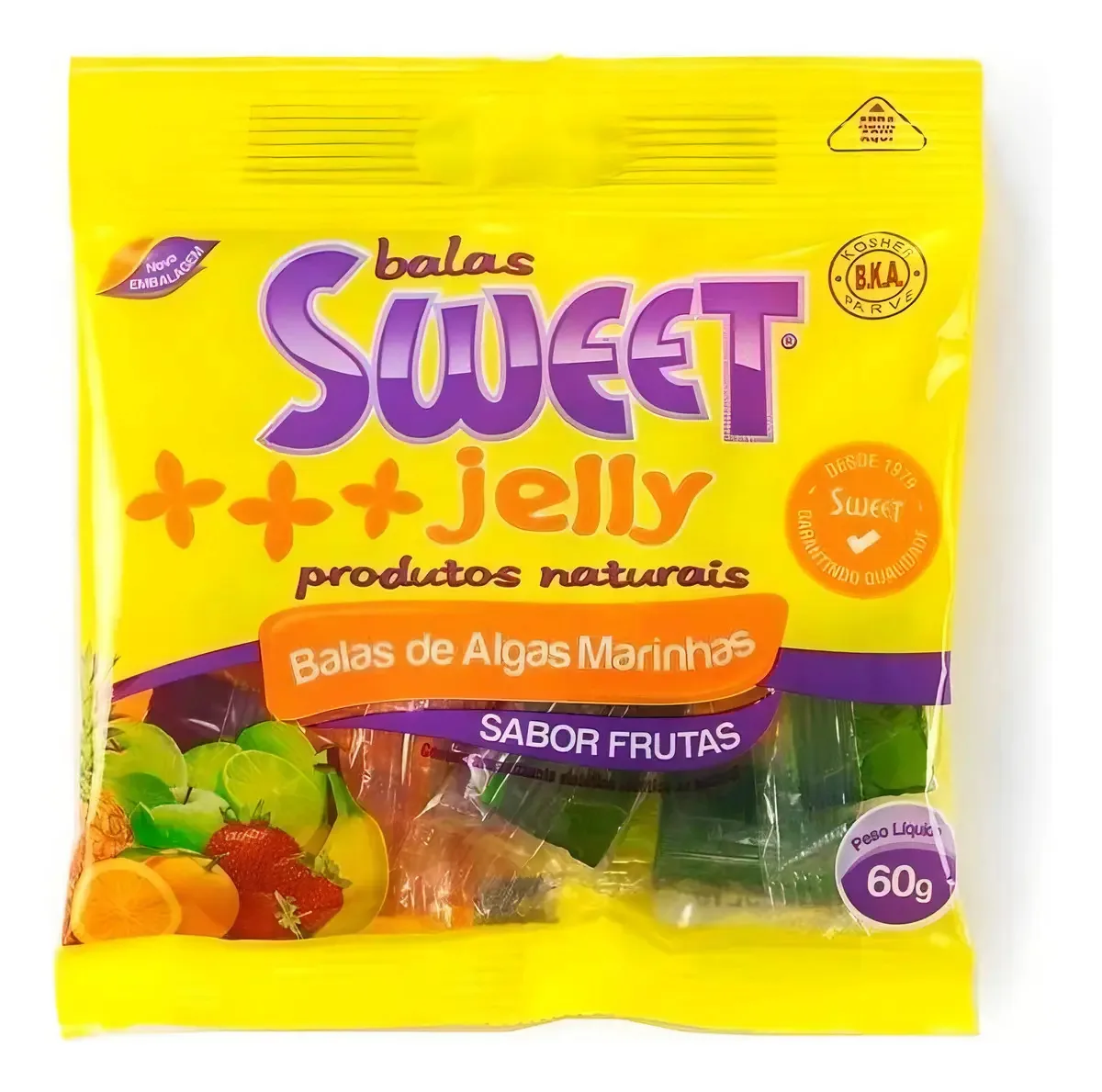 Balas De Algas Frutas 60G Sweet Jel