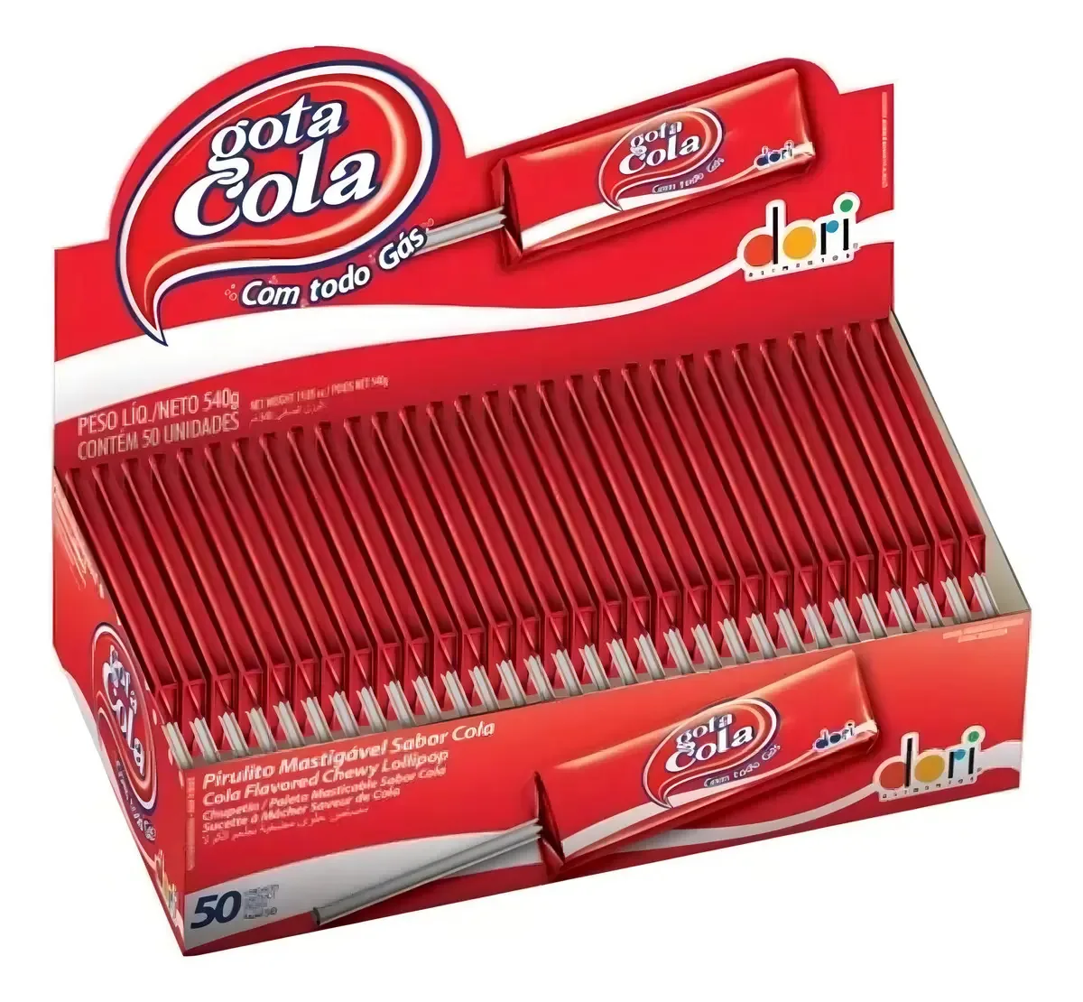 Pirulito Fruty Gota Cola C/50 Dori
