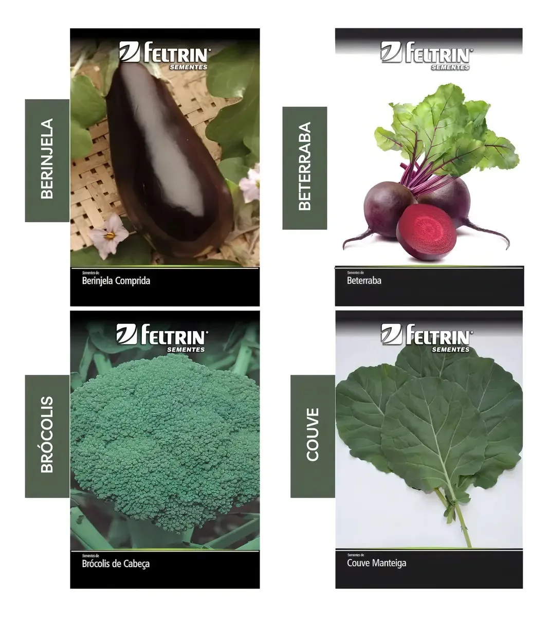Kit 4 Sementes Legumes Horta Em Casa Jardins Vasos