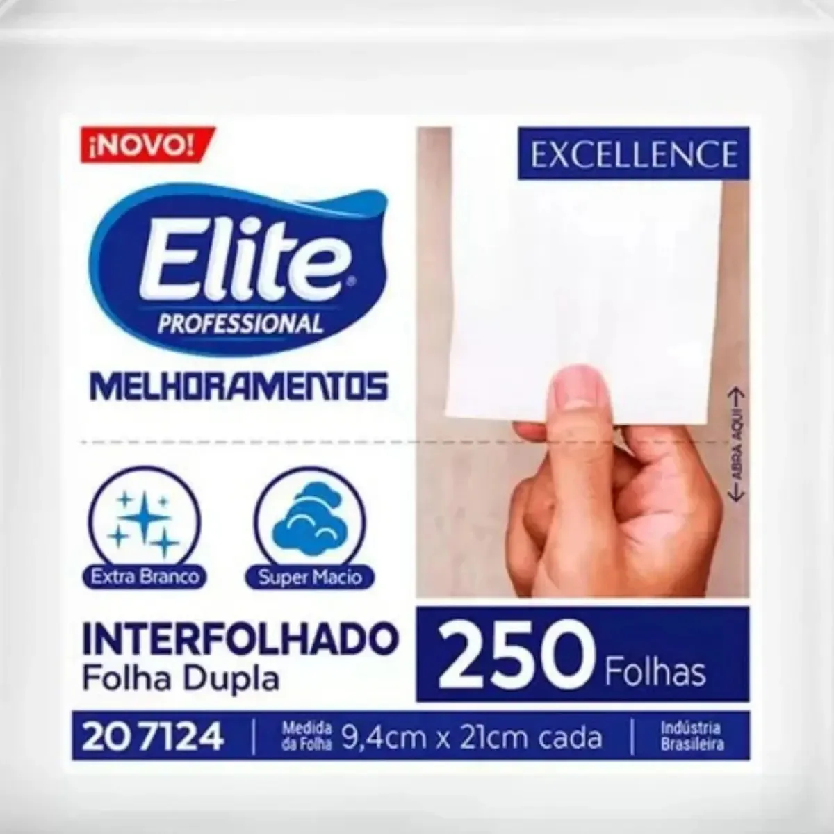Papel Higienico Interfolhado Folha Dupla 207124 Softys Pt 250 Fl