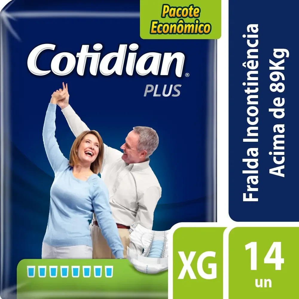 Fralda Adulto Cotidian Plus Mega Xg 14un