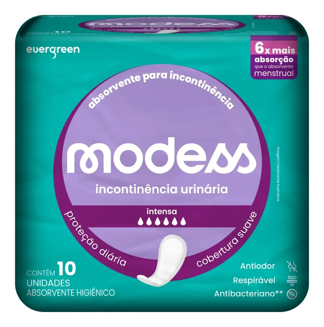 Absorvente Modess Incont Intensa S/abas 10un
