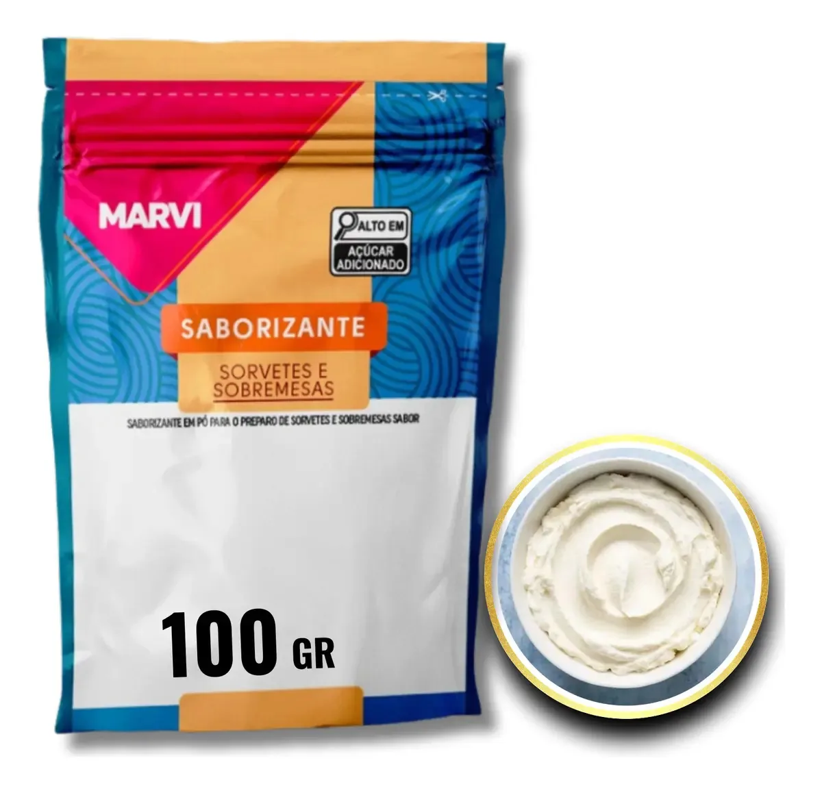 Base Caseira P/sorvete Marvi Nata Especial 100gr