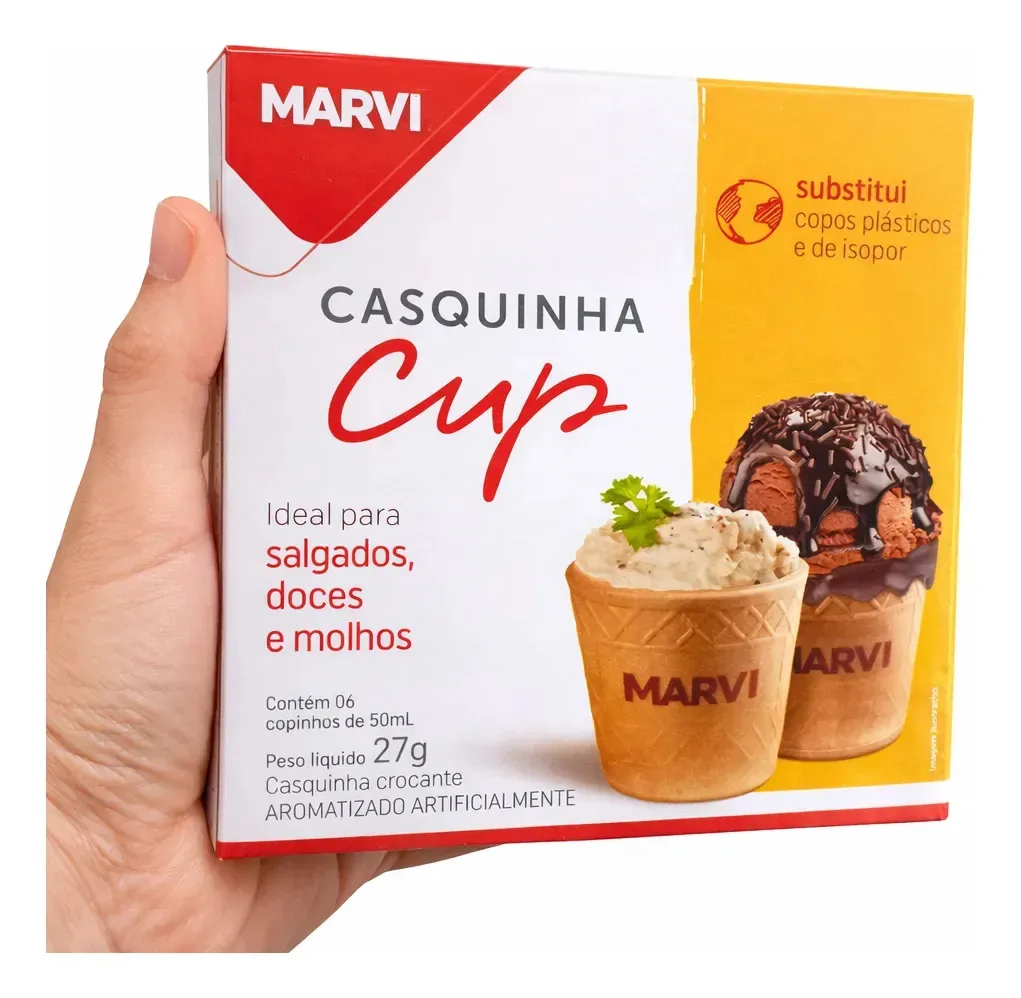 Casq Cup Salg/doces 50ml 27g C/6un Marvi