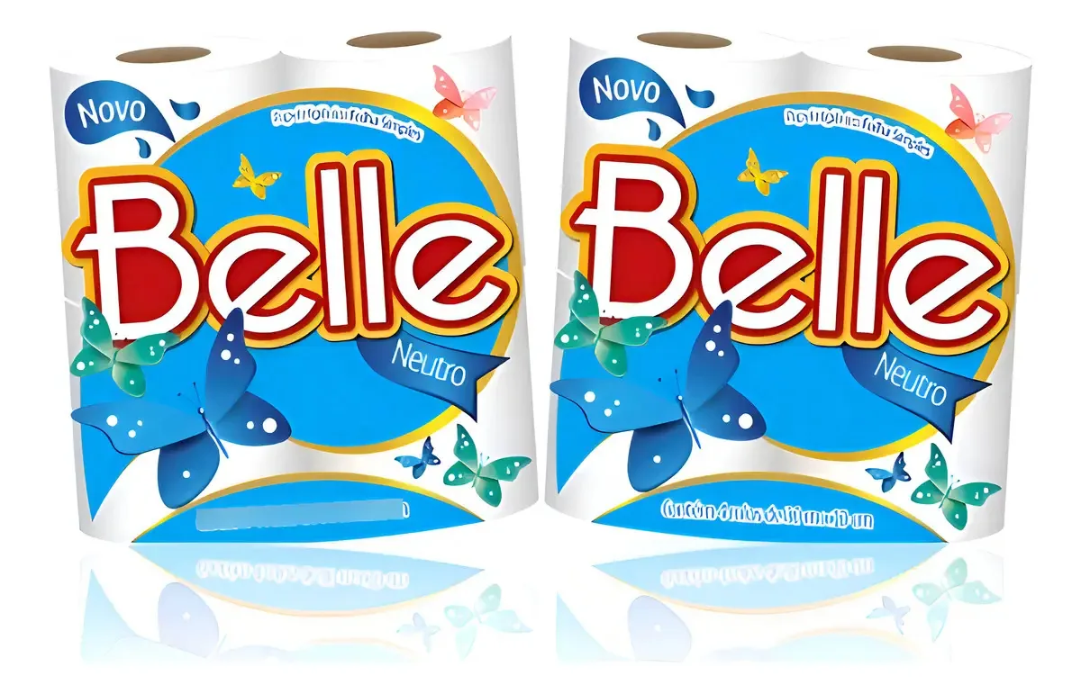 Papel Higênico Belle Folha Dupla Neutro 20 Metros Leve 12 Pague 11 Rolos