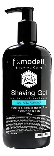 Shaving Gel De Barbear Mentol Refrescante Fixmodell 230g