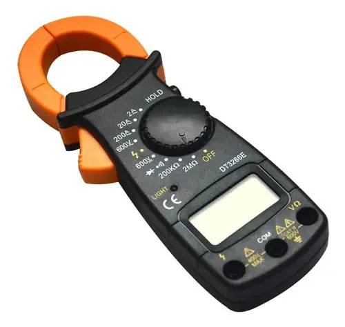 Alicate Digital Clamp Meter Amperímetro + Par De Cabos Teste