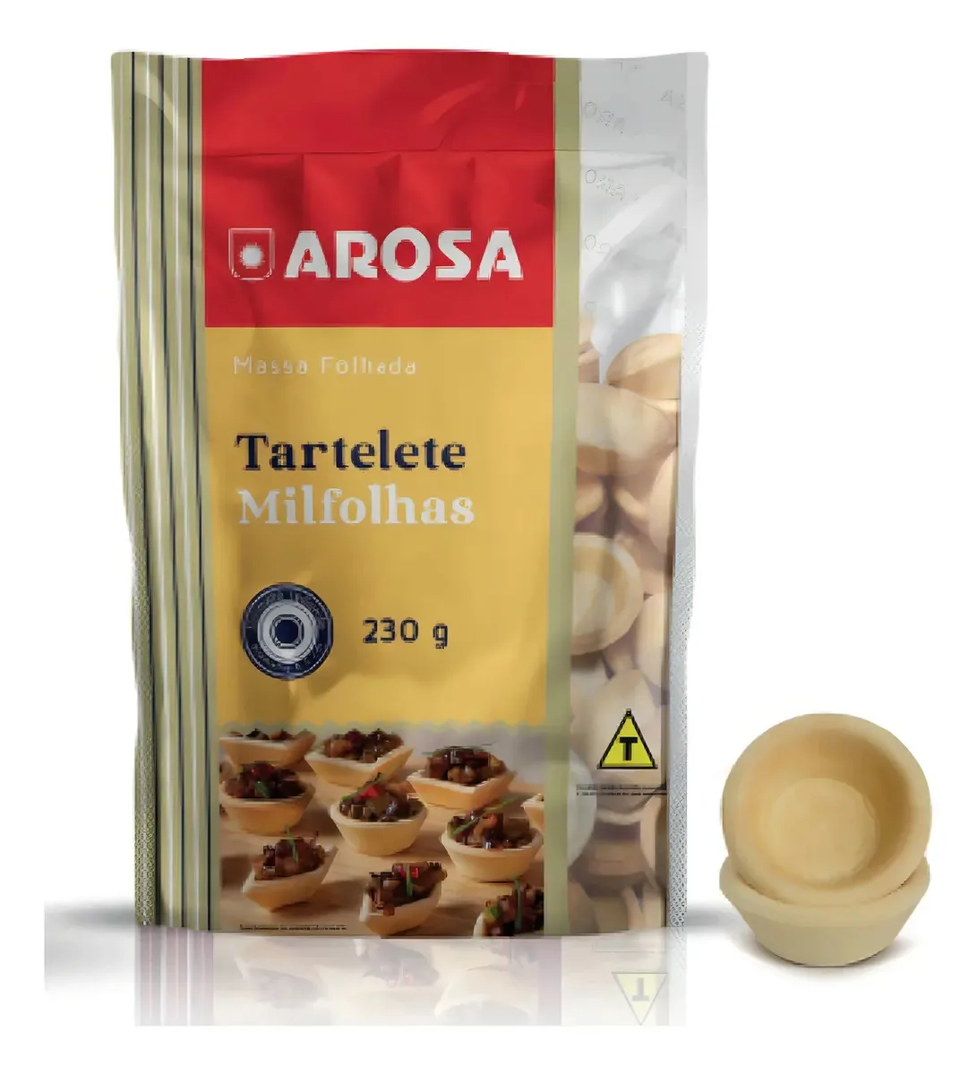 Massa Folhada Assada Tarteletes 230g Arosa