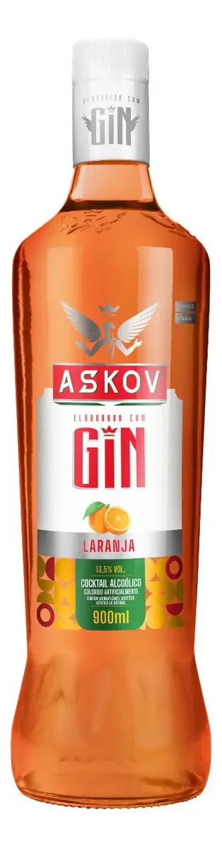 Coquetel Gin Askov 900ml Laranja