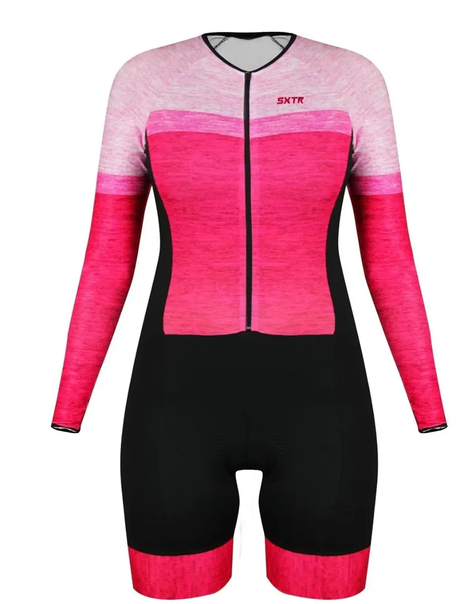 Macaquinho Ciclismo Longo Feminino Sportxtreme Mescla