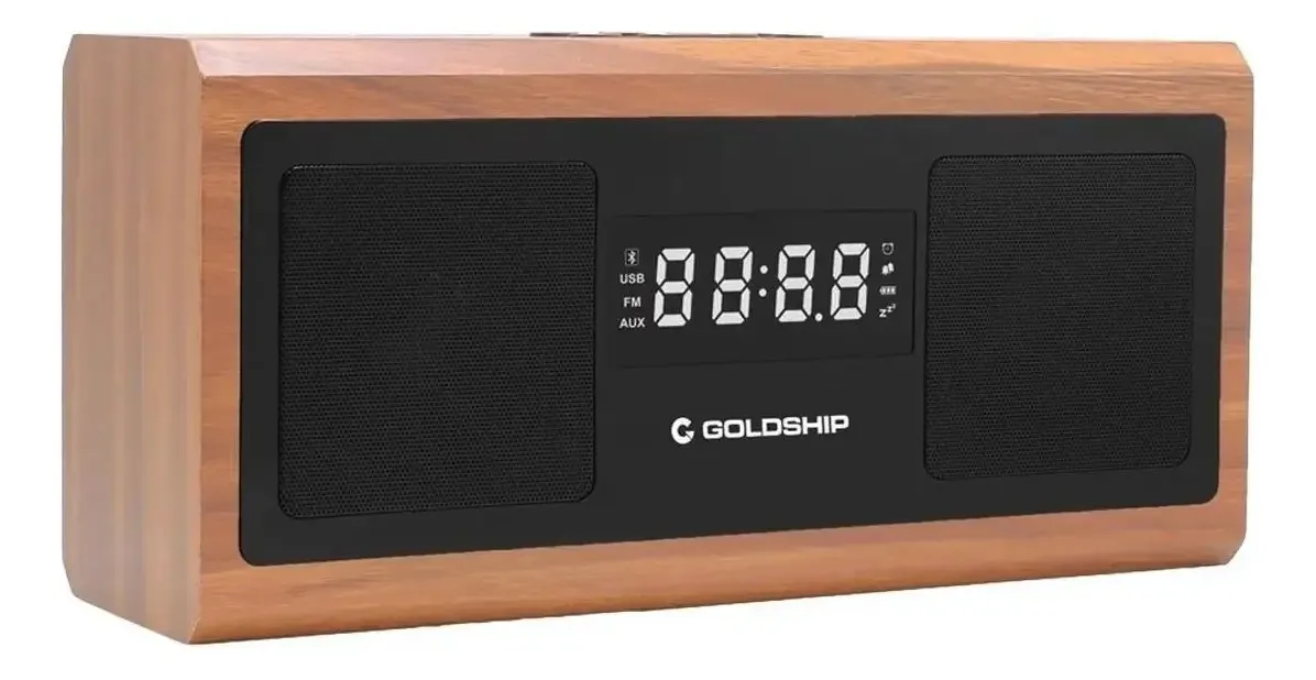 Caixa De Som Goldship Bluetooth C Radio Relogio Nostalgic 4