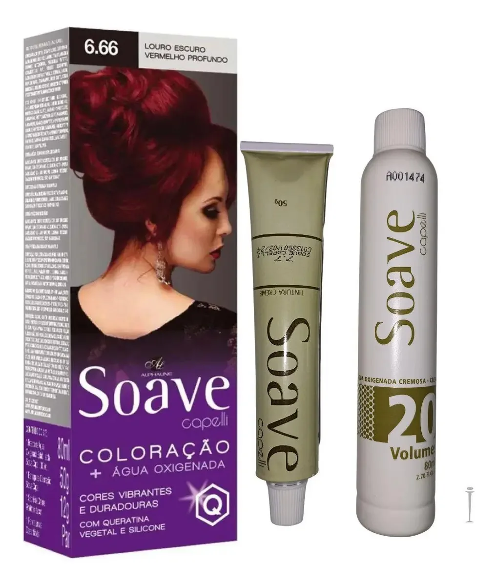 Coloracao Individual Permanente Soave Capelli 6.66 50 Ml