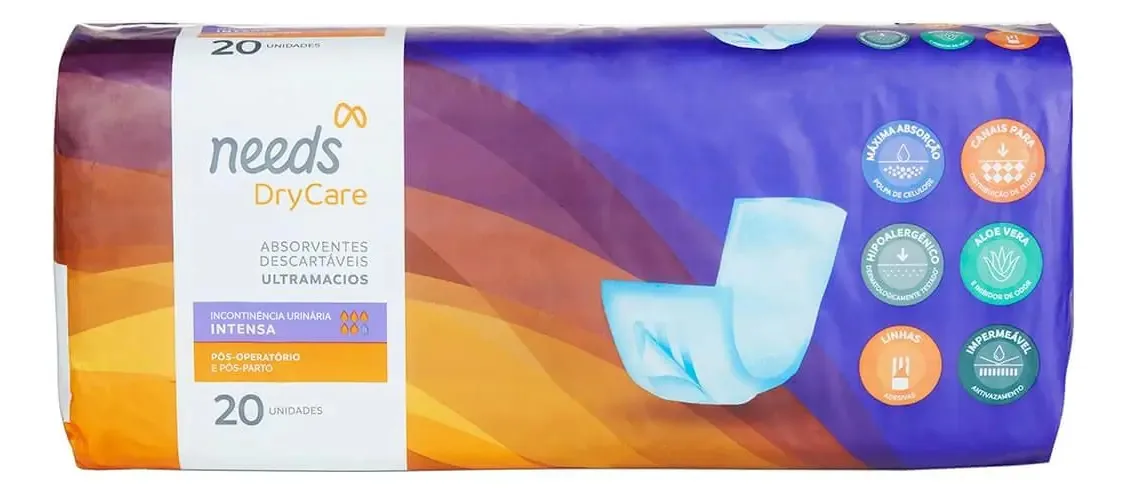 Fraldas para adultos descartáveis Needs ABSORVENTE ADULTO ABSORVENTE NEEDS x 20 u