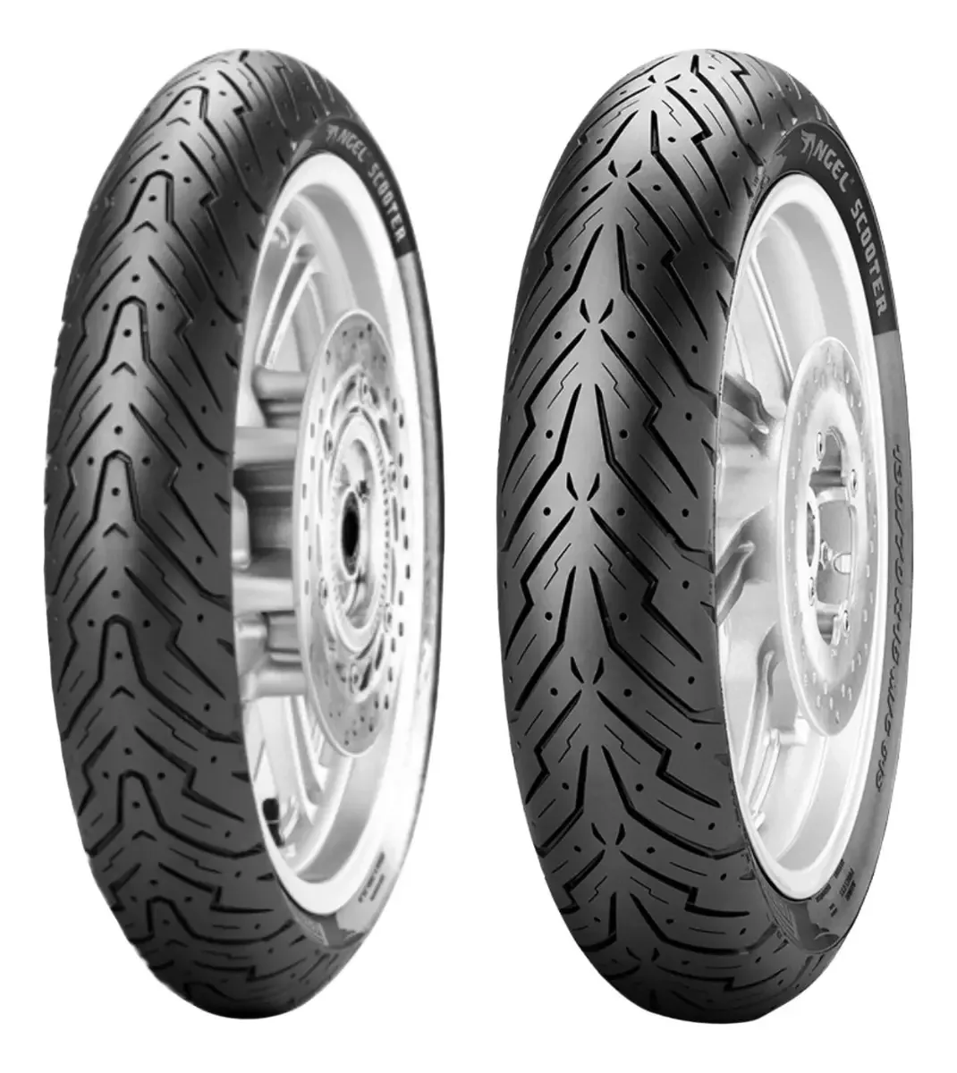 Par de Pneus Pirelli Angel Scooter 3.50-10 para Moto