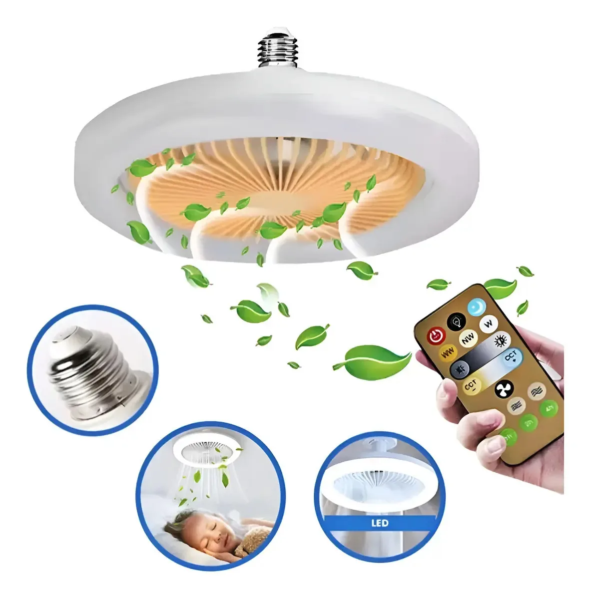 Ventilador Led Lampada