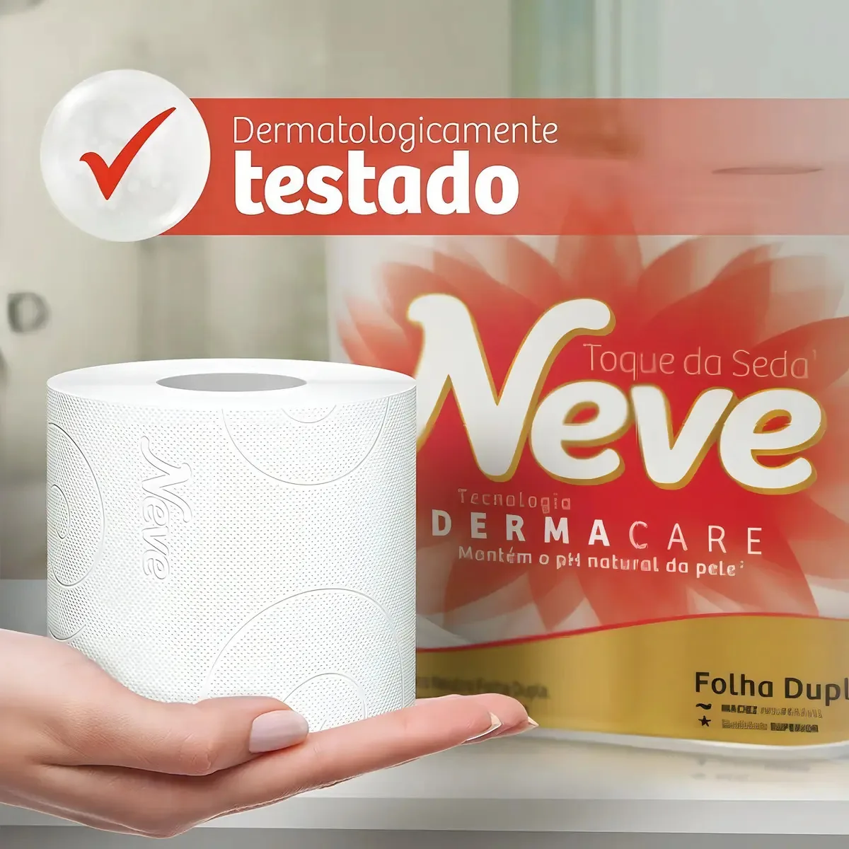 Papel Higiênico Folha Dupla Neve - Pacote C/4 Rolosx30m