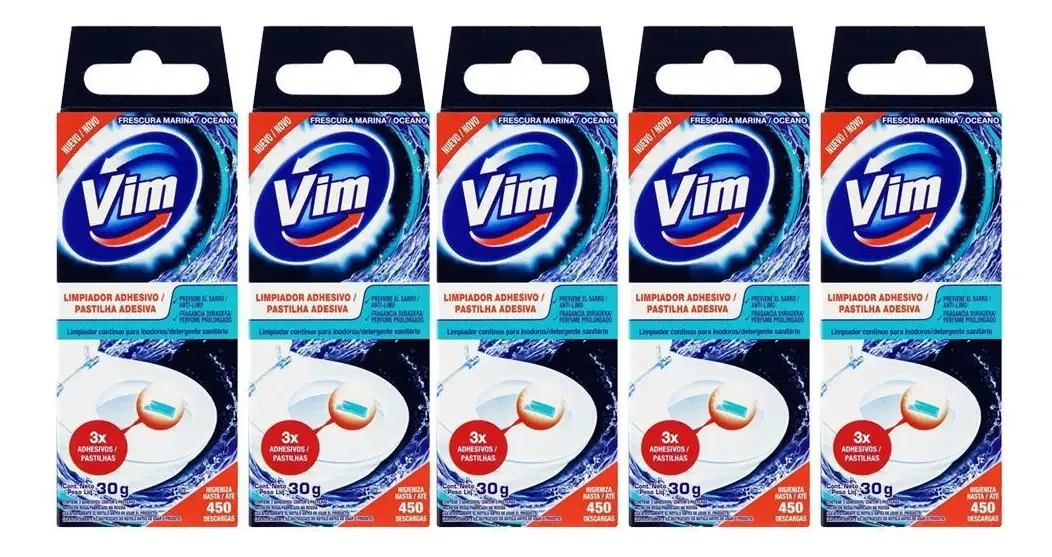 Kit 5 Gel Adesivo Para Vaso Sanitários Vim