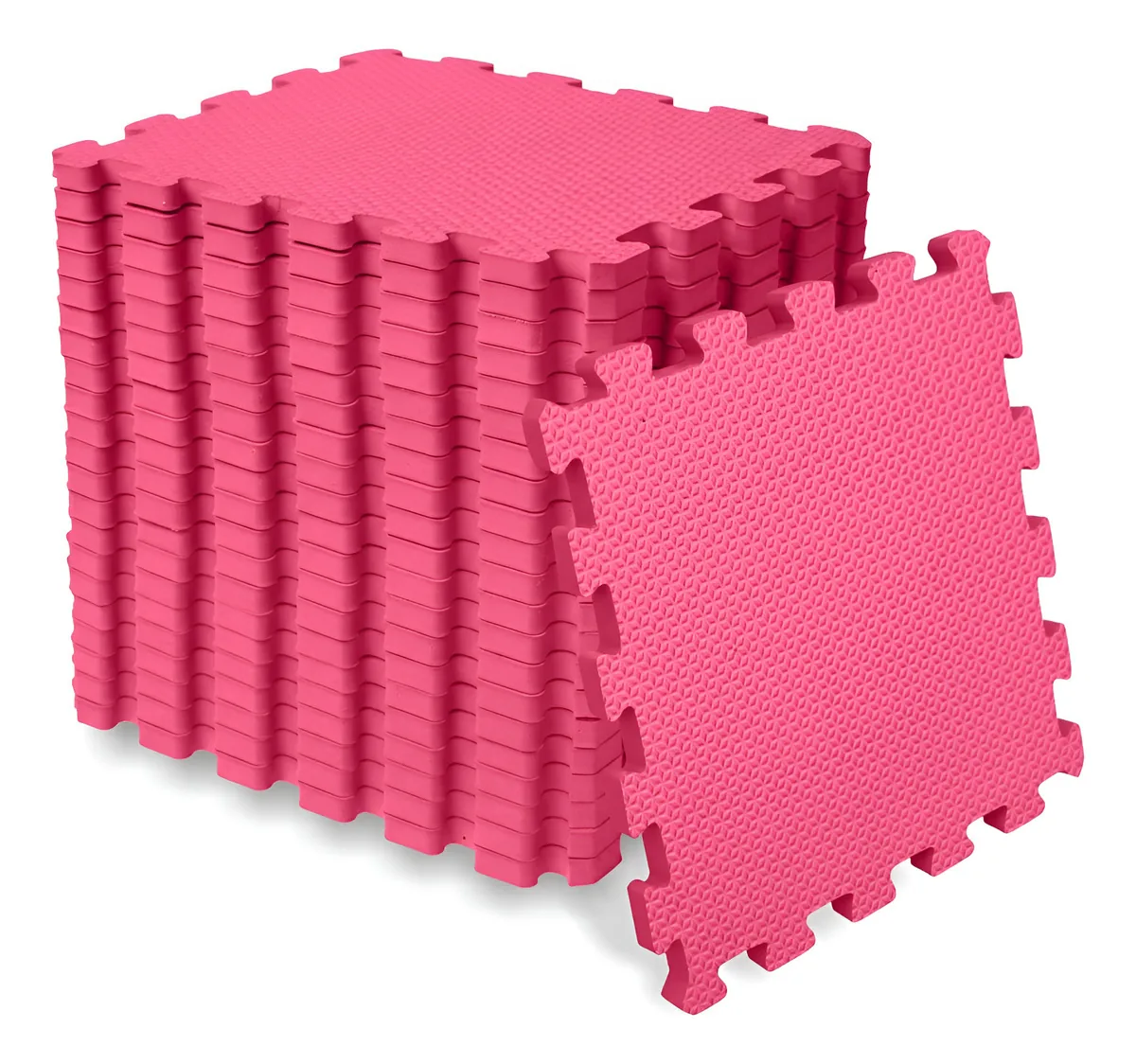 Tapete Eva Encaixe Seller 18 Pcs 31×31x10mm, Antiderrapante Cor Vermelho