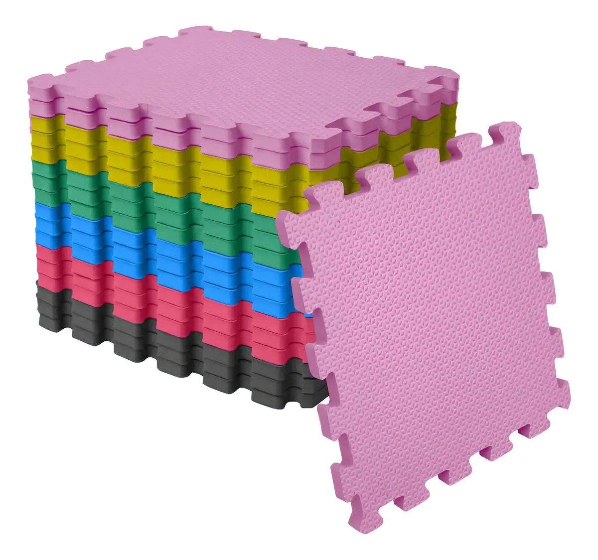 Tapete Eva Encaixe Seller 18 Pcs 31×31x10mm, Antiderrapante Cor Sortido