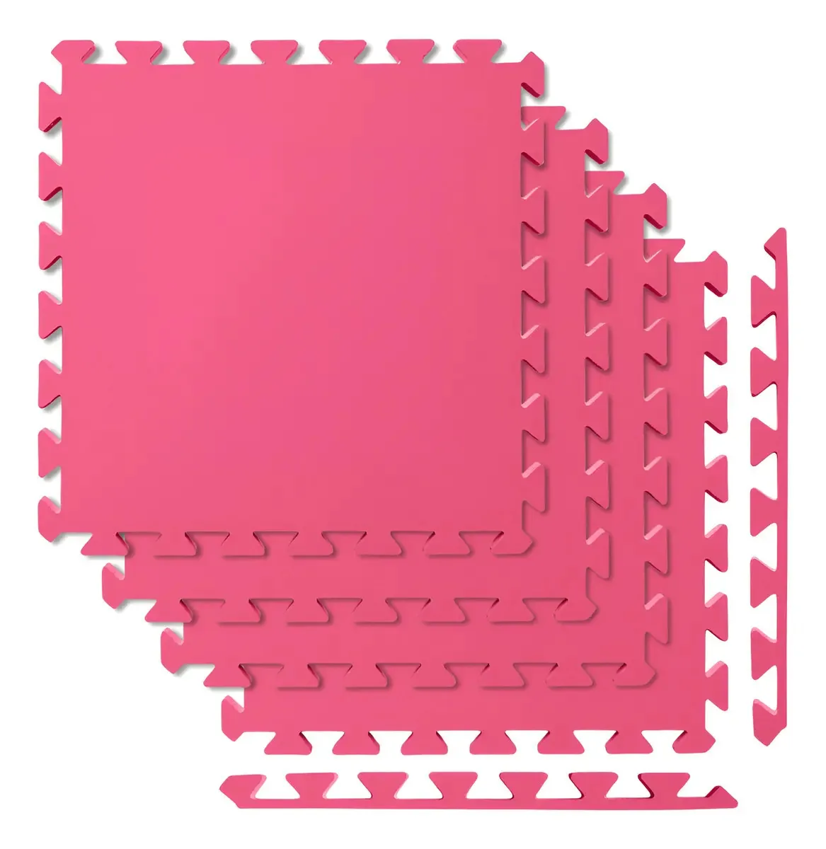 Tapete Eva Encaixe Seller 4pcs 50×50x5mm, Liso Cor Vermelho