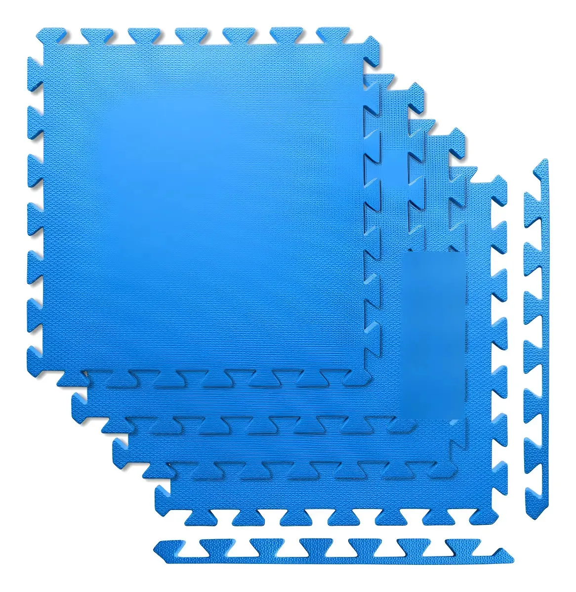 Tapete Eva Encaixe Seller 4pcs 50×50x10mm, Cm Antiderrapante Cor Azul