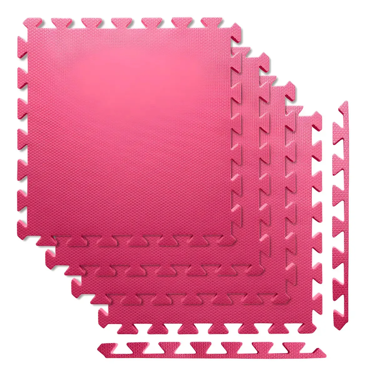 Tapete Eva Encaixe Seller 4pcs 50×50x10mm, Cm Antiderrapante Cor Vermelho