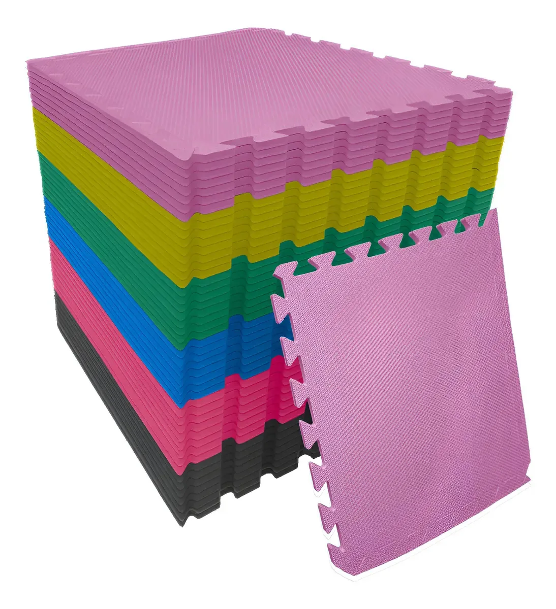 Tapete Eva Encaixe Seller 48pcs 50×50x10mm, Antiderrapante Cor Sortido