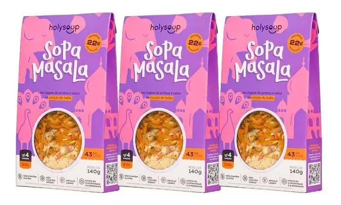 Kit 3x: Sopa Masala Holysoup 140g